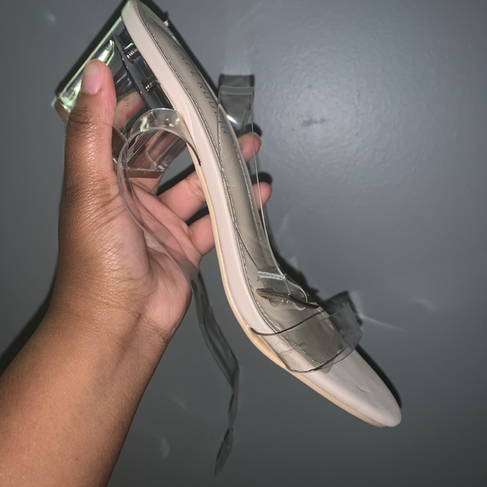 Clear Block Heels